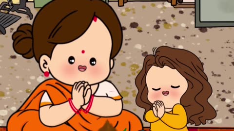 Funny video cartoon Hanuman chalisa by little boy