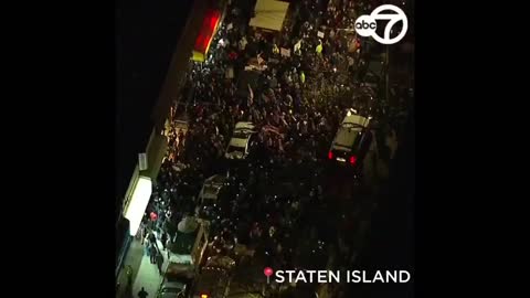 Anti-lockdown protest outside Mac’s bar Staten Island New York