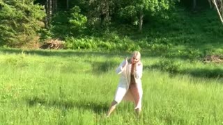 Running on Floating Grass in Lithuania