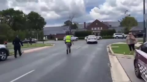 Prime Minister Scott Morrison fleeing Aussie Protestors