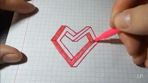 Simple illusion of Heart symbol