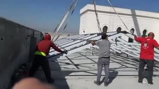 Aluminum sky light installation in Dubai