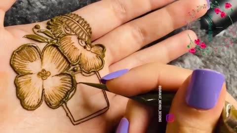 New very easy simple mehndi design for front hand | new front hand mehndi design | mehndi designs