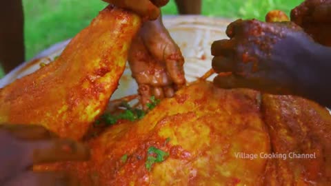 Inside mutton mud mutton recipe clay covered full goat and cooking in direct fire