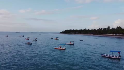 various Boats sailing on the sea