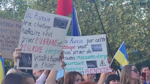 Rassemblement à Paris pour le 31e anniversaire de l'indépendance ukrainienne