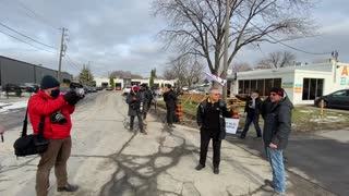 Commotion outside of Anderson's Barbecue in Etobicoke