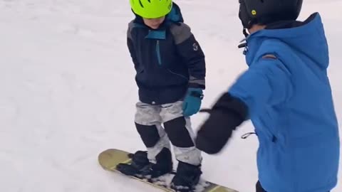 First time snowboarding!