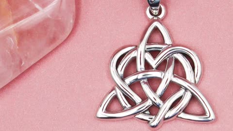 Discover Elegance: Triquetra Heart Silver Pendant