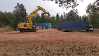 Unloading container