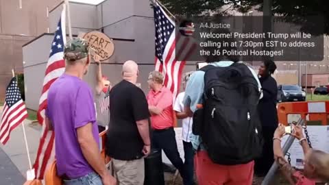 President Trump PRESIDENT TRUMP calls Protesters Outside the DC Gulag During Nightly Vigil!