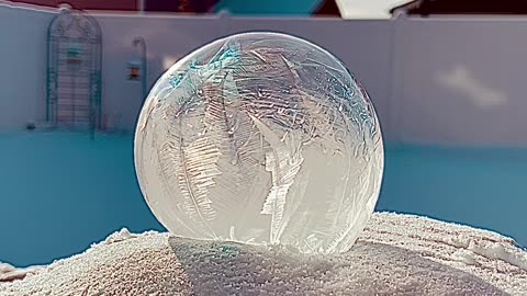 Magical Soap Bubble Freezes In Real Time