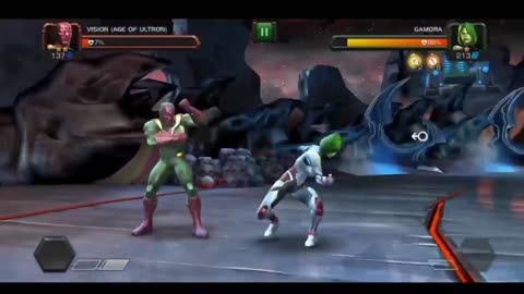 Vison vs Gamora fight battle