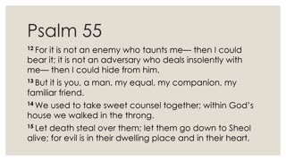Psalm 55:1-15 Devotion