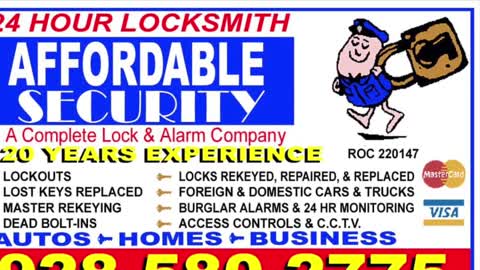 Affordable Locksmith Yuma Az | 24 Hour Yuma Locksmith | Affordable Security Locksmith And Alarm Yuma