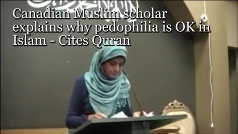 UNA ISLAMICA IN CANADA DIFENDE LA PEDOFILIA