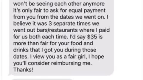 Woman slams "audacity" of her Tinder date for requesting to split the bills of their dates