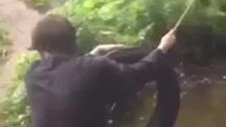 Rope swing fail