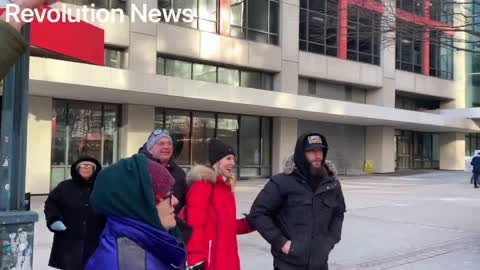 Freedom rally near CBC headquarters