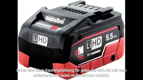 Metabo Akkupack LiHD 18 V - 8,0 Ah (625369000) Spannung des Akkupacks: 18 V, Akkukapazität: 8 Ah