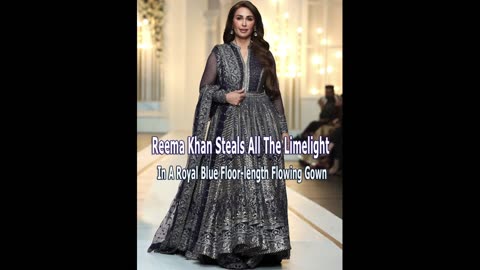 Reema khan in HSY Royal Blue Bridal Dress in BCW Pakistan 2023