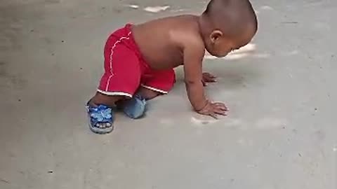 Little Baby walking training