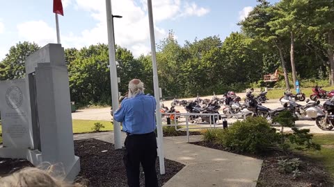 Taps played at the Firefighter Memorial