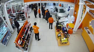 Uncontrolled Car Drives through Store
