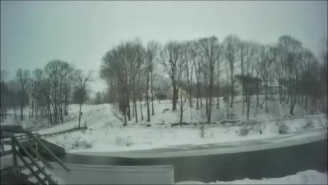 Winter Storm Orlena Timelapse - Maine - 8 Hours in 30 Seconds. Windy!