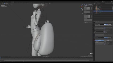 Let's model and render a 3D girl character with Blender! Step thirteen.
