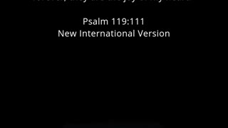 ✝️ Today's Bible Verse Psalm 119:111