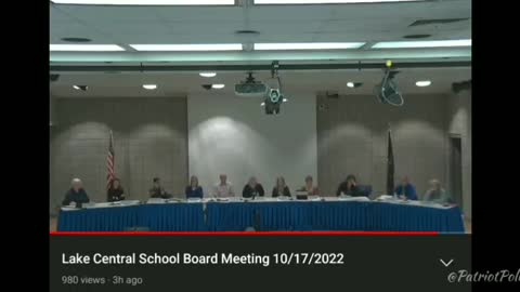 Lake Central School Board Meeting - 10/17/22 - Me speaking re: Sign/PRIDE Flag posted in classrooms