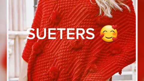 Shein 🥰 red sueter 💋💋💋