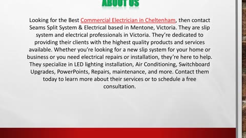Commercial Electrician in Cheltenham