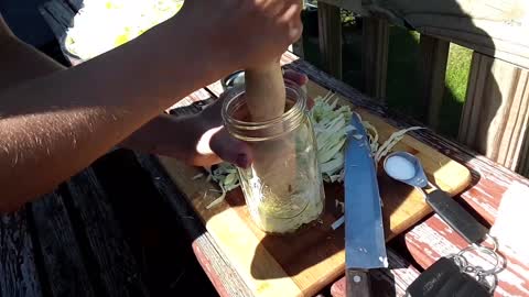 Harvesting cabbage and making kraut