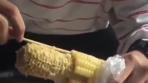 The proper way to eat corn