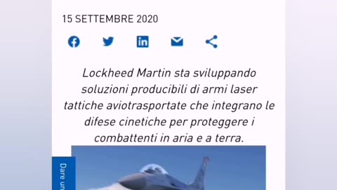 LE ARMI LASER SONO UNA REALTÀ: notizia Lockheed Martin