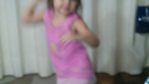 My 3 year's old daughter dancing Footloose