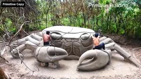 Amazing! How To Build Crabs House In Wild forest