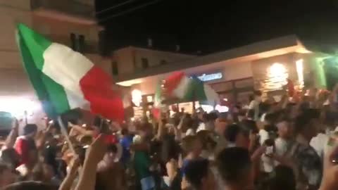 street party in Italy for winning the EURO champion part 1