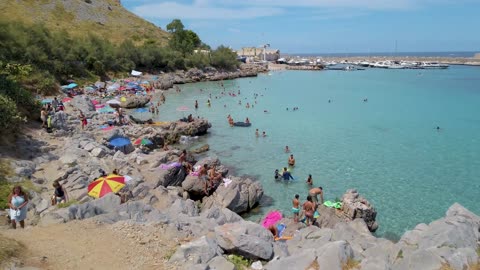 Mondello Beach Palermo Sicily Italy 🇮🇹 4K Walking Tour 2023