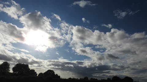 Sky sun clouds time lapse