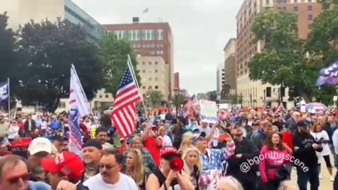 LIVE LOOK of the steps of the Michigan state Capitol