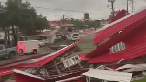 Tornado Damage Pat's Fisherman's Warf in Henderson La