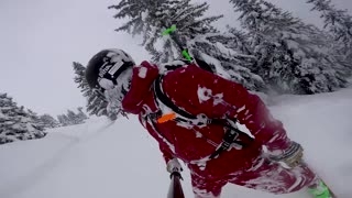 Incredible Downhill Skiing POV