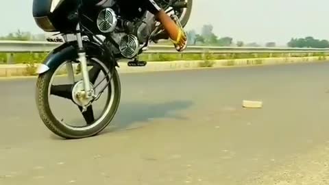 Indian man amazing bike stunt
