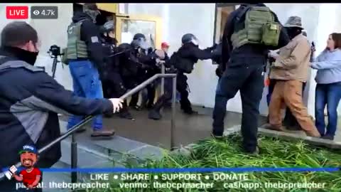 WATCH: Things get tense when police order Patriots to leave the Oregon State Capital building