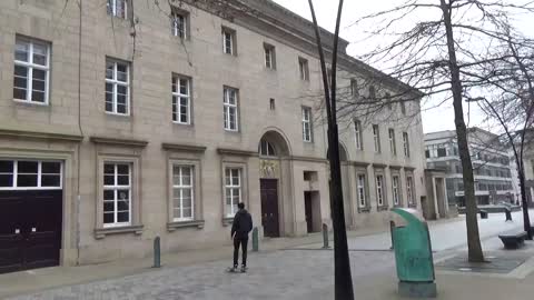 Sheffield City centre City Hall and Barkers Pool during the lockdown.