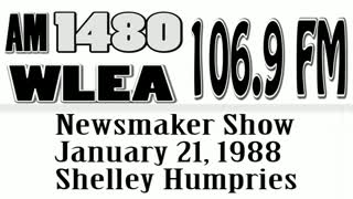 Wlea Newsmaker Show, January 21, 1988, Shelley Humphries