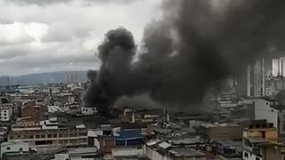 Segundo video de incendio en Bucaramanga